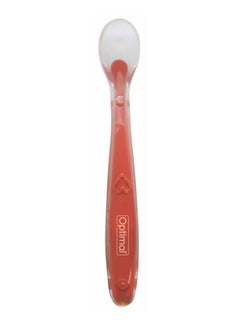 Optimal Flexible Silicone Spoon, 6M+, Red 