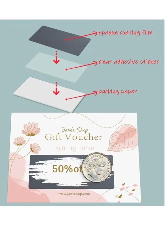 YJ 400PCS(40Sheets) Scratch Off Stickers Labels - Rectangle, Gray, Self-Adhesive Easy to Peel and Stick for DIY Wedding Party Games Fundraisers Promotions - Image 3