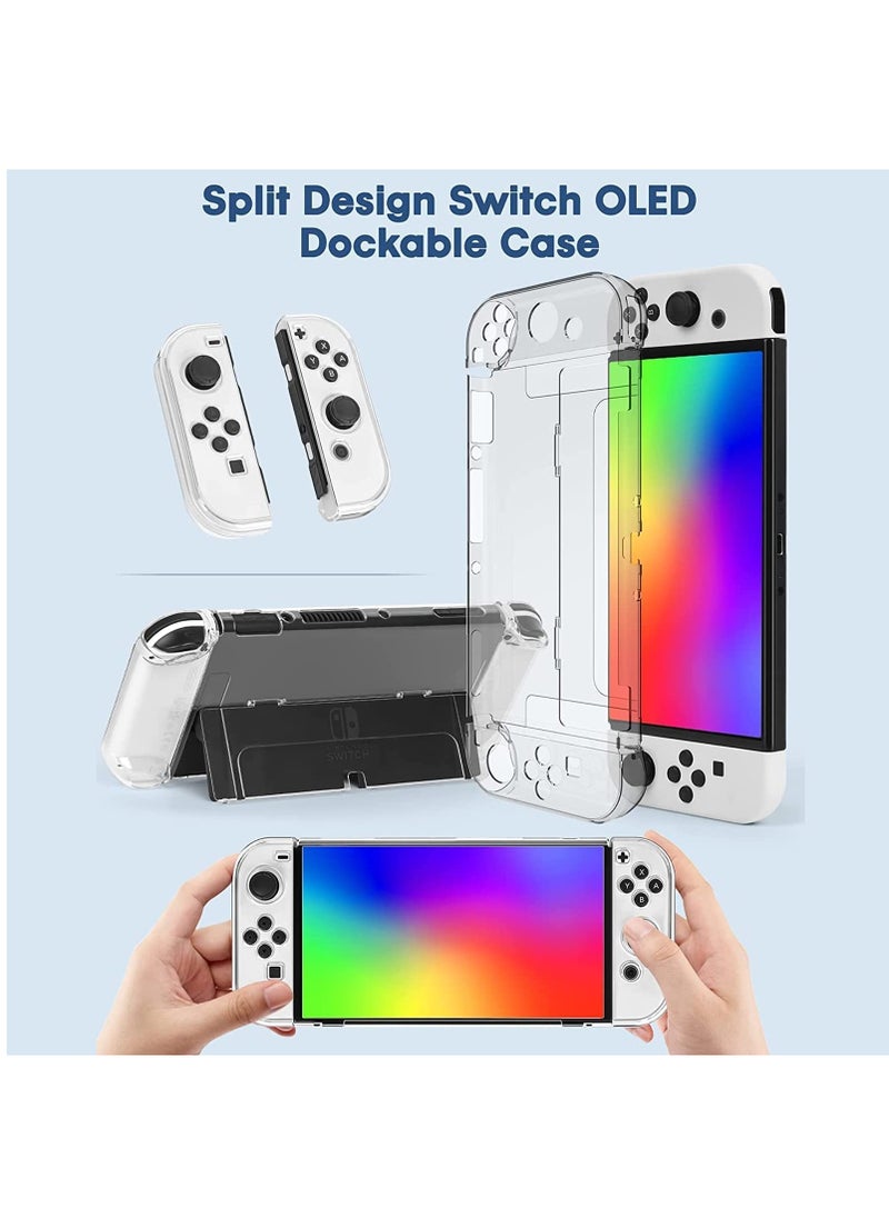 إف إتش - حقيبة حمل لجهاز Nintendo Switch OLED، ملحقات حقيبة حمل للسفر لجهاز Switch OLED، تتضمن واقي الشاشة، حافظة الغطاء الواقي، كابل البيانات، أغطية قبضة الإبهام، القلم، صندوق تخزين الألعاب - Image 1