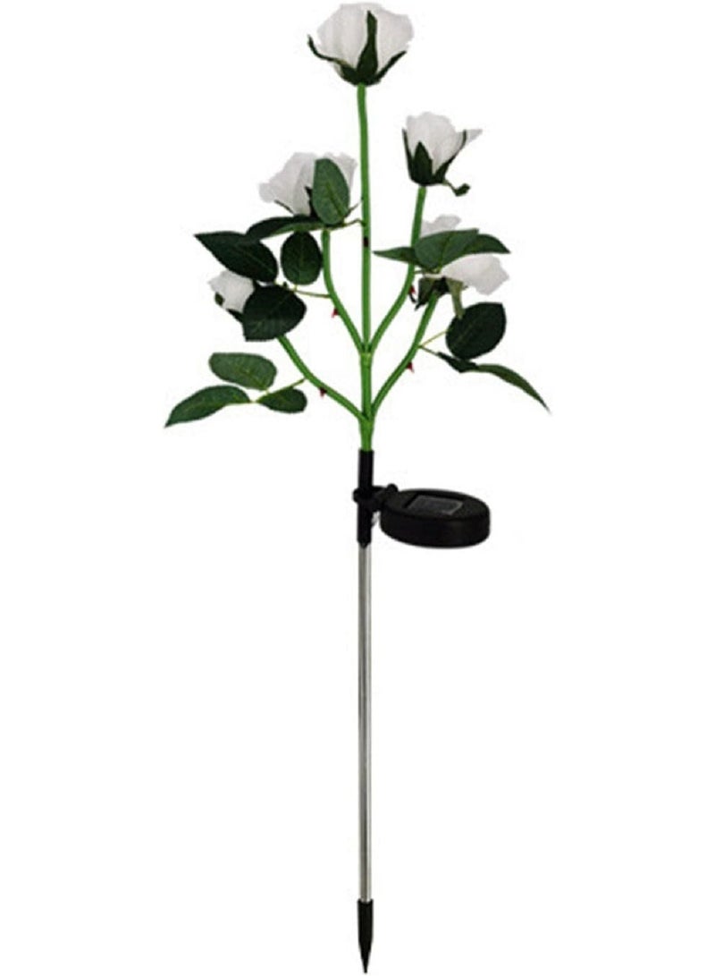 Solar Rose Light, 5 Heads Waterproof Solar Powered Flower Lights, Rose Light for Garden Patio and more - Image 1