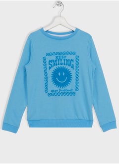 Girls Casual Printed Sweatshirt