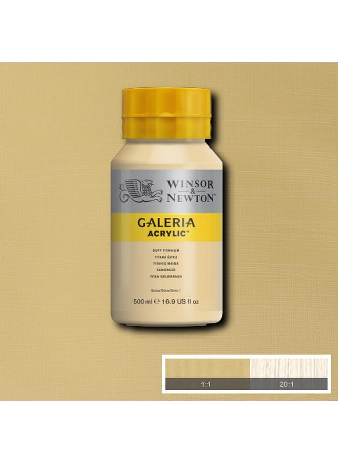 WINSOR & NEWTON Galeria Acrylic Colour - Jar Of 500 Ml - Buff Titanium (060) - Highly Pigmented Lightfast Artists' Acrylic Paints For Canvas, Wood, Fabric & Paper - More Colours Available  - Image 2