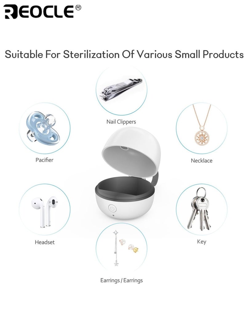 REOCLE Portable Pacifier Sanitizer with UV Sterilization On The Go Pacifier Storage Case Travel Friendly Mini Pacifier Holder Keeps Baby Binkies Clean and Hygienic for Newborns Infants and Toddlers - Image 4