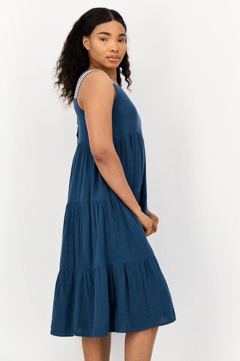 ONLY Women Plain Midi Dress, Slate Blue  - Image 4