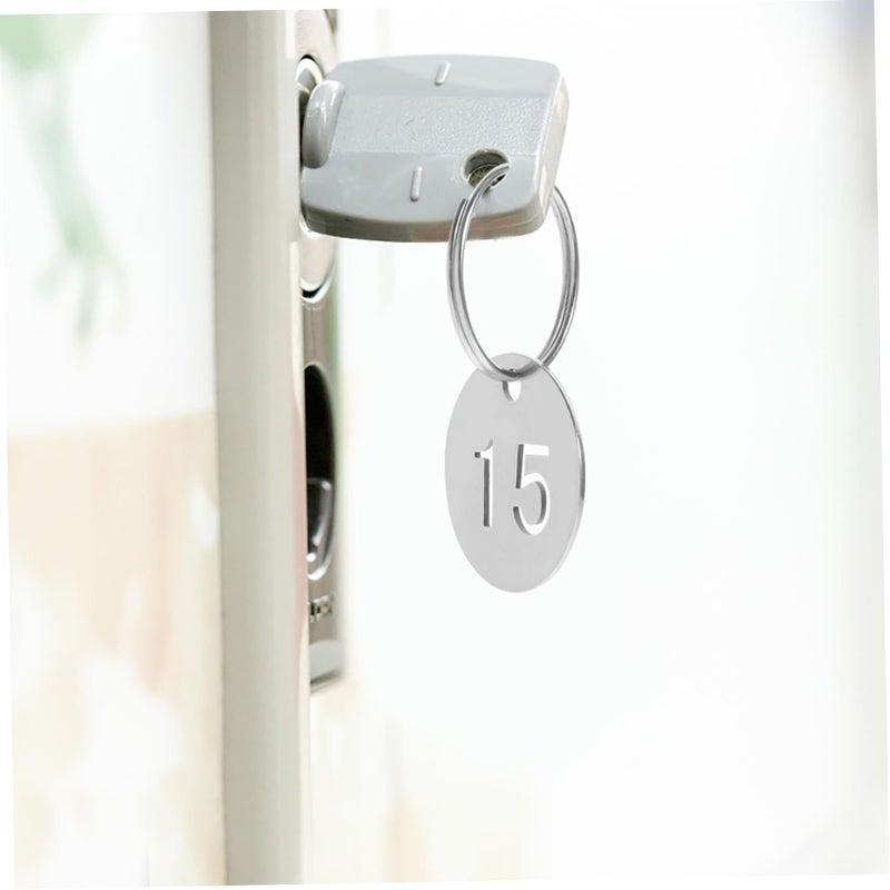 2 Sets 15 Pcs Stainless Steel Key Tags Number Rings For Easy Organization - Image 4
