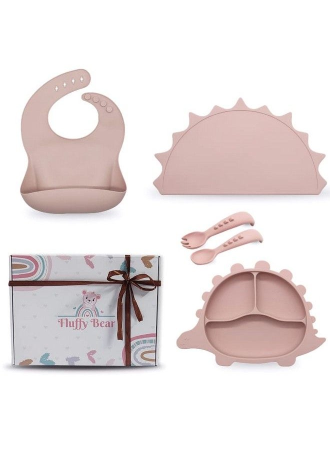 ™ Baby Feeding Setfood Grade Silicone ; Placemat Suction Plate Silicone Spoon Fork Adjustable Bib5Pcs Kids Tableware Kit Microwave Safe Nontoxic Bpa Free Gift Set (Dino) - pzsku/Z370E67FA3BFF7D7CBA04Z/45/_/1692783159/ce89ba92-9978-4bf2-9f4b-19395f3d2782