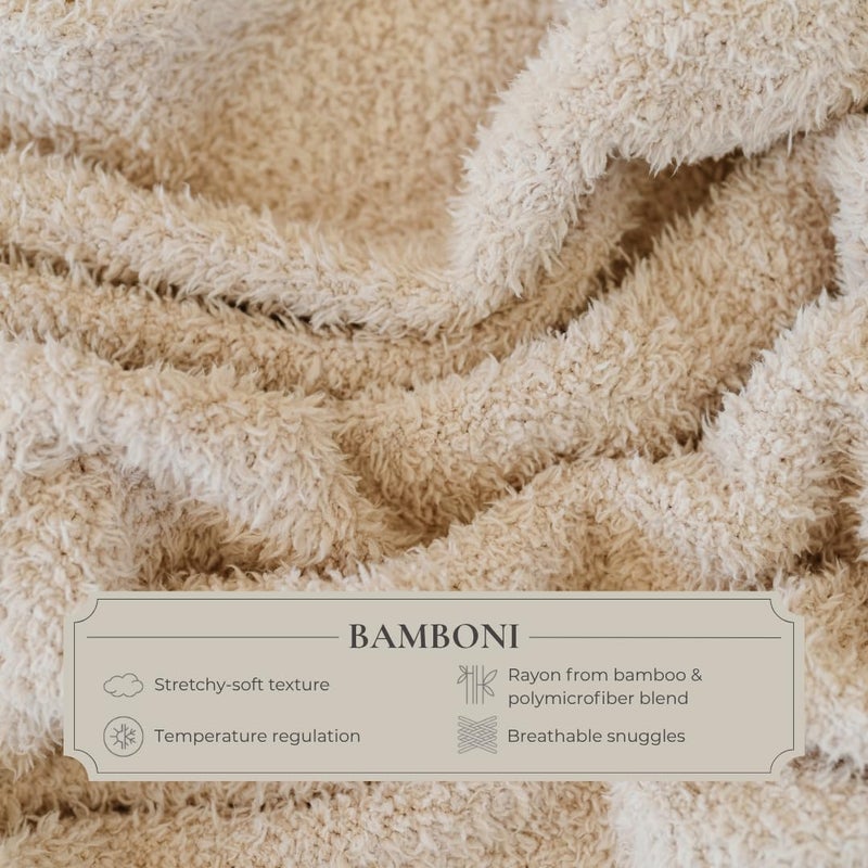 SARANONI Bamboni Luxury Baby Blanket | Cozy & Soft Plush Receiving Blankets | Perfect for Girls & Infant Baby Boy Blankets | Sky Blue - 30â€ x 40" - Image 2