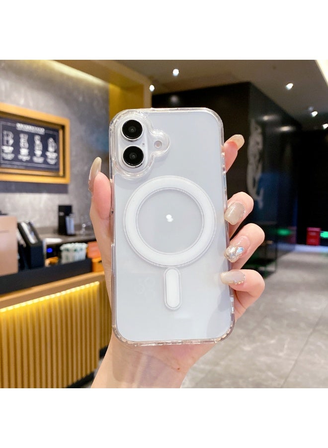 راكسوم جراب مغناطيسي شفاف مقاوم للصدمات لهاتف iPhone 17 - مصنوع من مادة TPU أكريليك شفافة، غطاء مقاوم للاصفرار لهاتف iPhone 17، متوافق مع الشحن اللاسلكي و MagSafe - Image 2