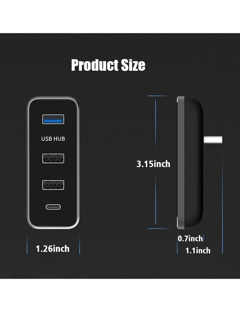 Excefore for Tesla Model Y / 3 Docking Station 4 in 1 USB LED Hub, 4-in-1 Glovebox USB Flash Drive Charging Data Transmission Docking Station, for Model 3/Y Multiport Charger Adapter Car Accessories - Image 3