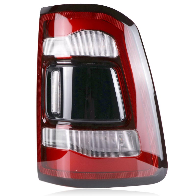 LED Tail Lights Assembly Without Blind Spot Compatible with Ram 1500 2019 2020 2021 2022 Right Passenger Side Taillights Rear Brake Light Tail Lamps Replace 55112992AB Black Smoke