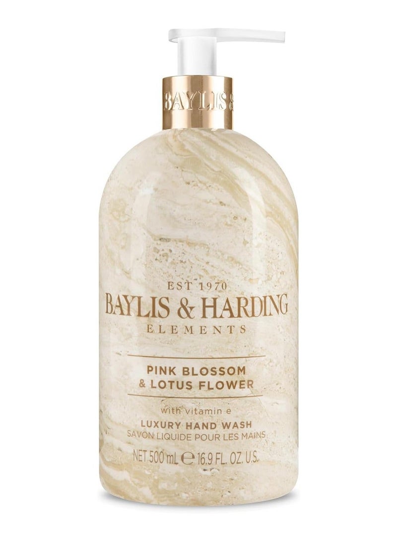 بايليس & هاردينج غسول اليدين من إيليمنتس بزهرة اللوتس الوردية، ٥٠٠ مل (عبوة من ٣ قطع) | نباتي | بنكهة الفواكه والزهور وماء جوز الهند | غني بفيتامين هـ | مغذي ومرطب | خالٍ من البارابين - Image 2