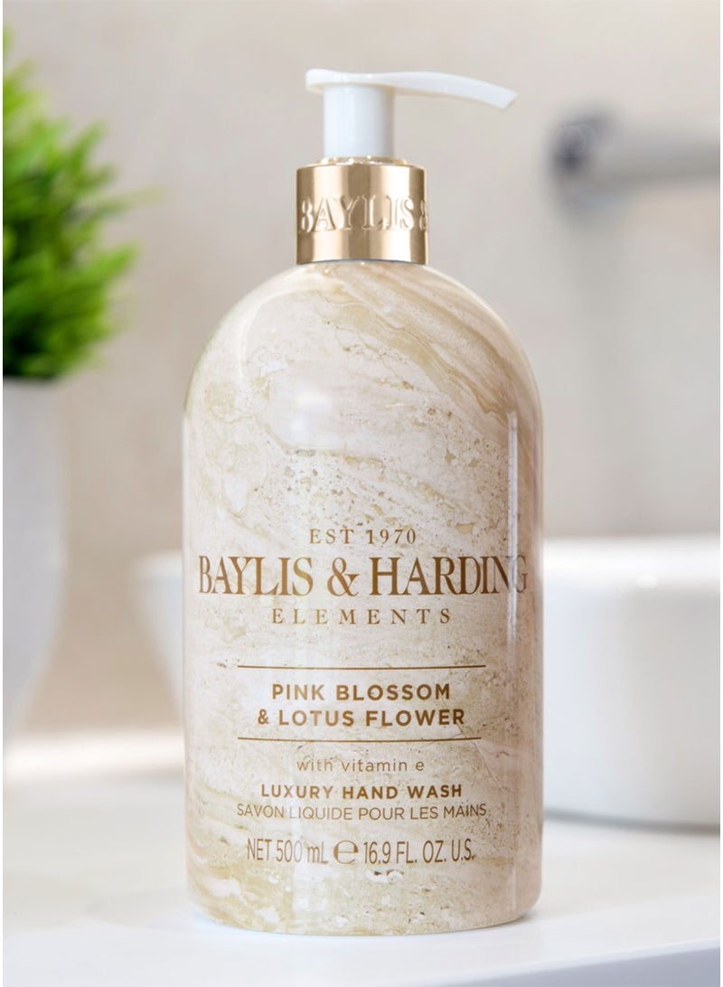 بايليس & هاردينج غسول اليدين من إيليمنتس بزهرة اللوتس الوردية، ٥٠٠ مل (عبوة من ٣ قطع) | نباتي | بنكهة الفواكه والزهور وماء جوز الهند | غني بفيتامين هـ | مغذي ومرطب | خالٍ من البارابين - Image 4