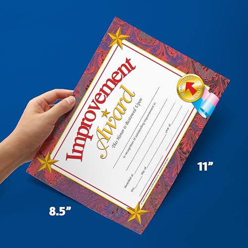 Hayes Flipside Products Improvement Award Certificate, Recognition, Award Student Achievement, Incentive, Hayes, Full-Color, 8.5" x 11", 30 Pack - Image 4
