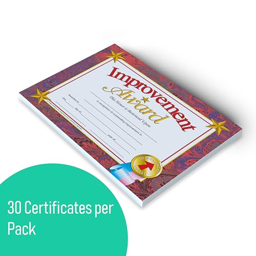 Hayes Flipside Products Improvement Award Certificate, Recognition, Award Student Achievement, Incentive, Hayes, Full-Color, 8.5" x 11", 30 Pack - Image 2