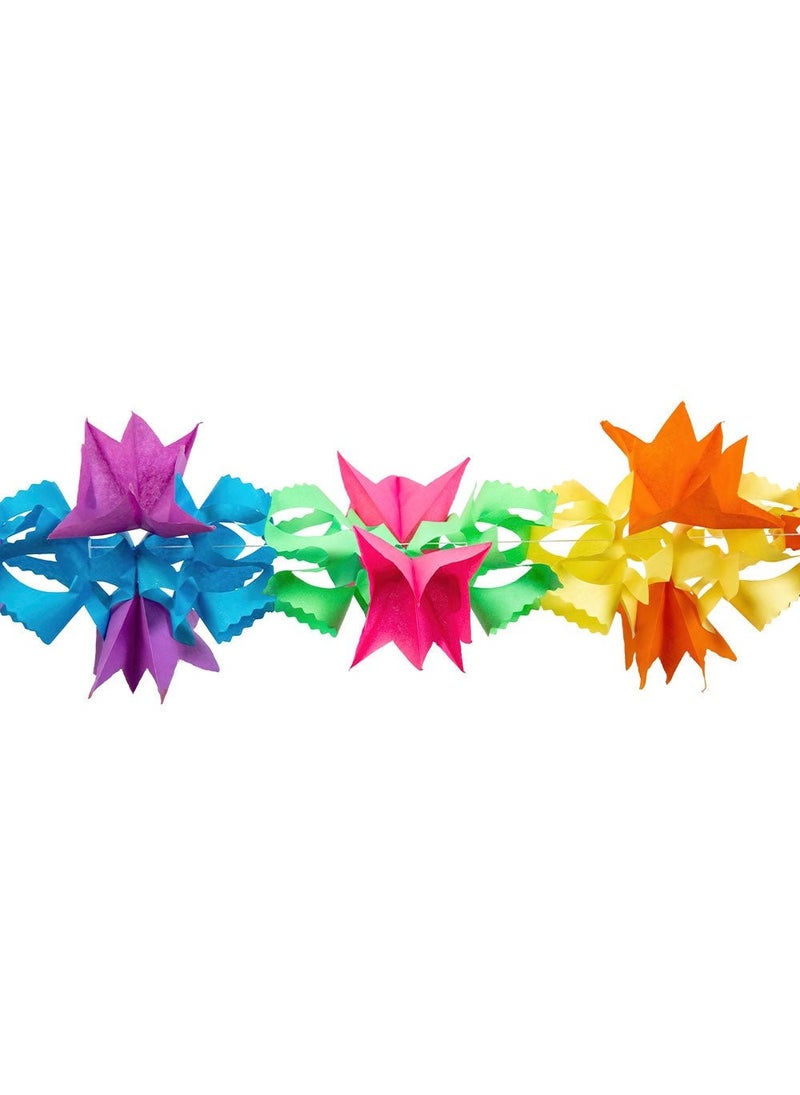 Globos Floral Garland Multicolored Paper 6m - Image 1