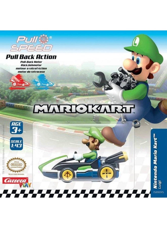 Carrera سيارة سحب وسرعة نينتندو ماريو كارت لويجي (1:43، أخضر/أزرق) - Image 1