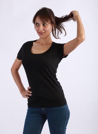 Women Underwear Shirt Round Neck And Half Sleeve - Black - pzsku/Z370EE2AAF52064AD42BDZ/45/_/1655649562/ef4f7195-158f-4d3f-a3cd-59604c9619c8