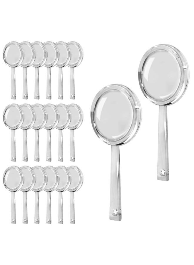 OBTANIM 20 Pack Mini Plastic Handheld Magnifying Glasses Portable Reading Magnifier for Senior and Kids, Hand Lens 5X Magnifier for Home, Indoor and Outdoor Use - Image 1
