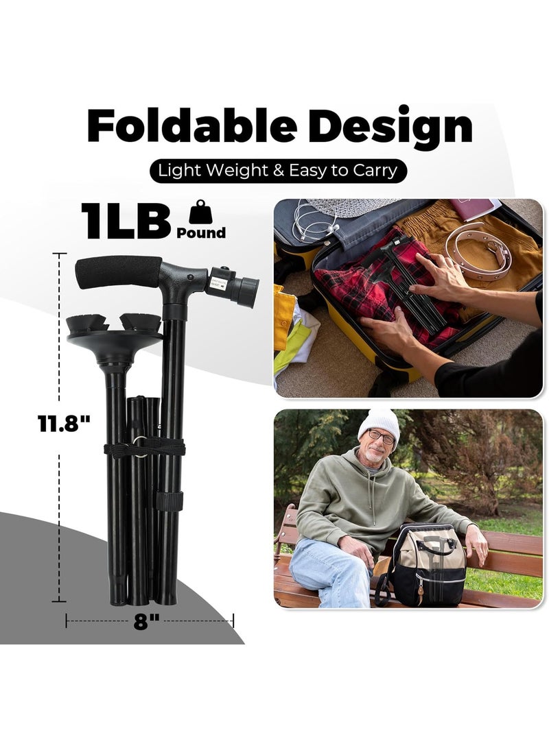 Folding Walking Cane High Quality Aluminum Adjustable Walking Cane | Ideal for Seniors, Seniors, Patients and Disabled - Image 5