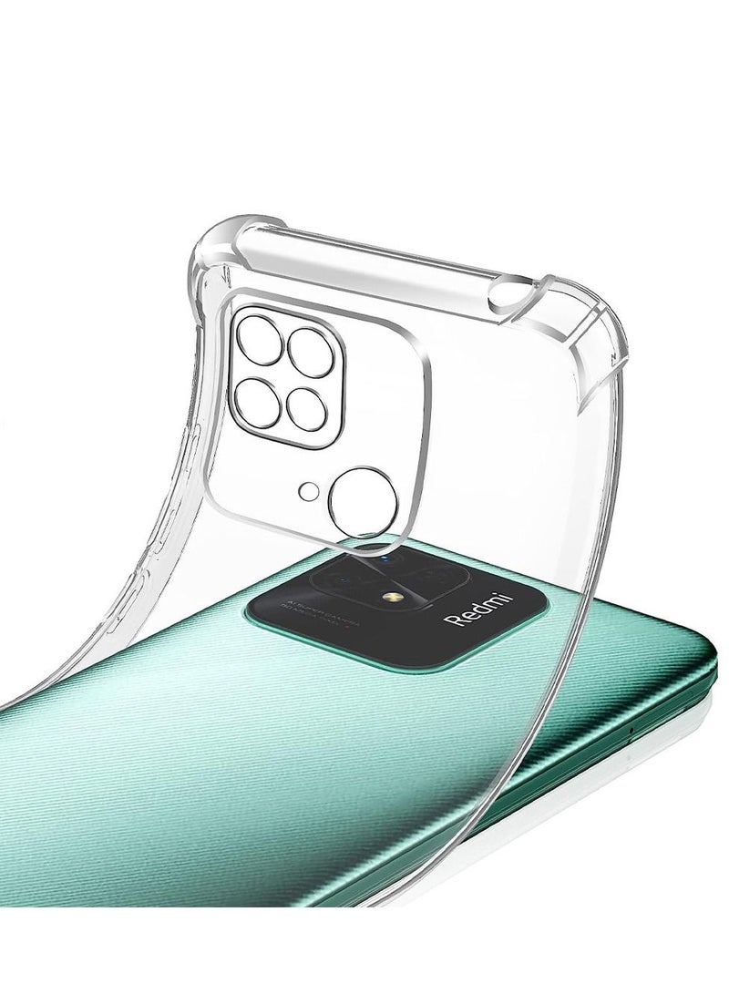 CATANES Xiaomi Redmi 10C Case Cover Clear Protective TPU Four Corners Cover Transparent Soft Case - Image 5