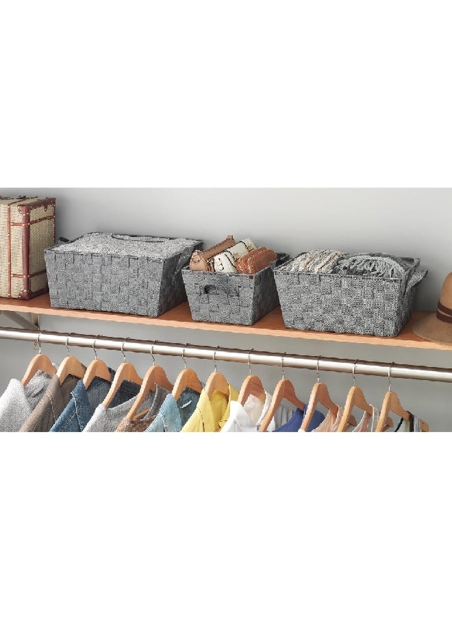 ويتمور 6581-1959-GRAY طقم سلال غسيل منسوجة 3 قطع بمقابض رمادي 29 x 37.1 x 16.5 سم  - Image 2