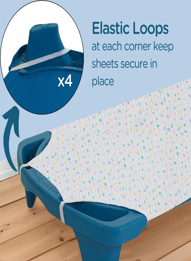 Children's Factory Angeles Angels Rest ABC Fitted Cot Sheet with Elastic Straps, Toddler Size, Cot Sheets for Daycare, Toddler Cot Sheets, ABC Print, Set of 4 - Image 4