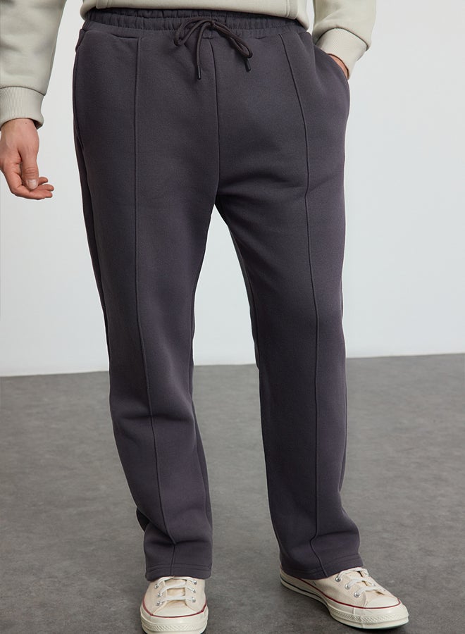 trendyol Smoke Regular/Straight Cut Sewing Detailed Sweatpants TMNAW25EA00005  - Image 1