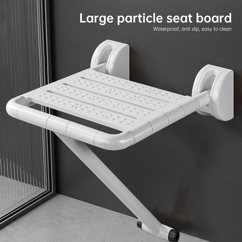 BRIMIX Shower Chair Stainless Steel 304 Bathroom Shower Stool Anti-slip Shower Seat for Seniors and Disabled - Image 2