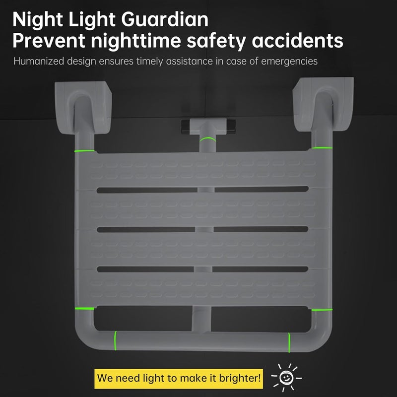 BRIMIX Shower Chair Stainless Steel 304 Bathroom Shower Stool Anti-slip Shower Seat for Seniors and Disabled - Image 4