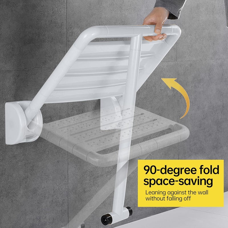 BRIMIX Shower Chair Stainless Steel 304 Bathroom Shower Stool Anti-slip Shower Seat for Seniors and Disabled - Image 5