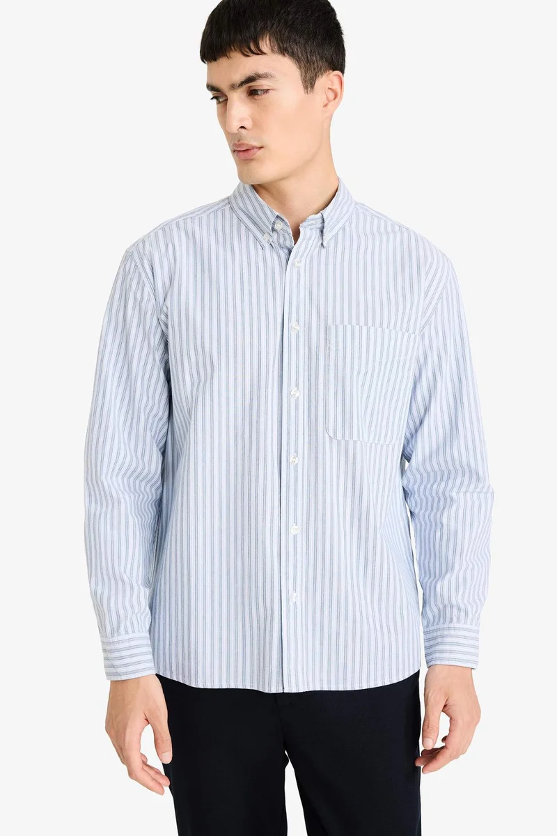 Defacto  Relax Fit Cotton Shirt for Men | Best Price UAE