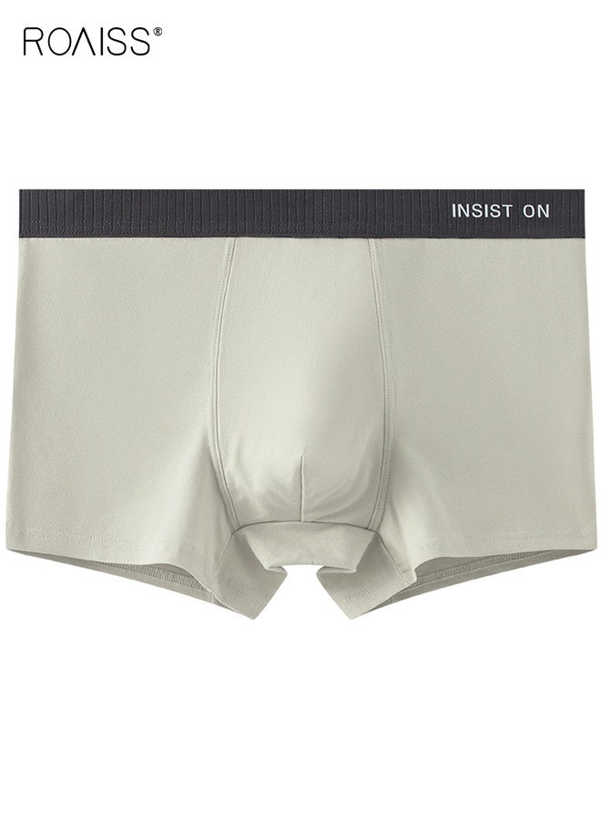 roaiss 3 PCS Antibacterial Boxer Shorts Men Underwear Men's Pure Cotton Breathable Non-marking Boxer Briefs Comfortable Skin-Friendly Not Stuffy  - Image 3