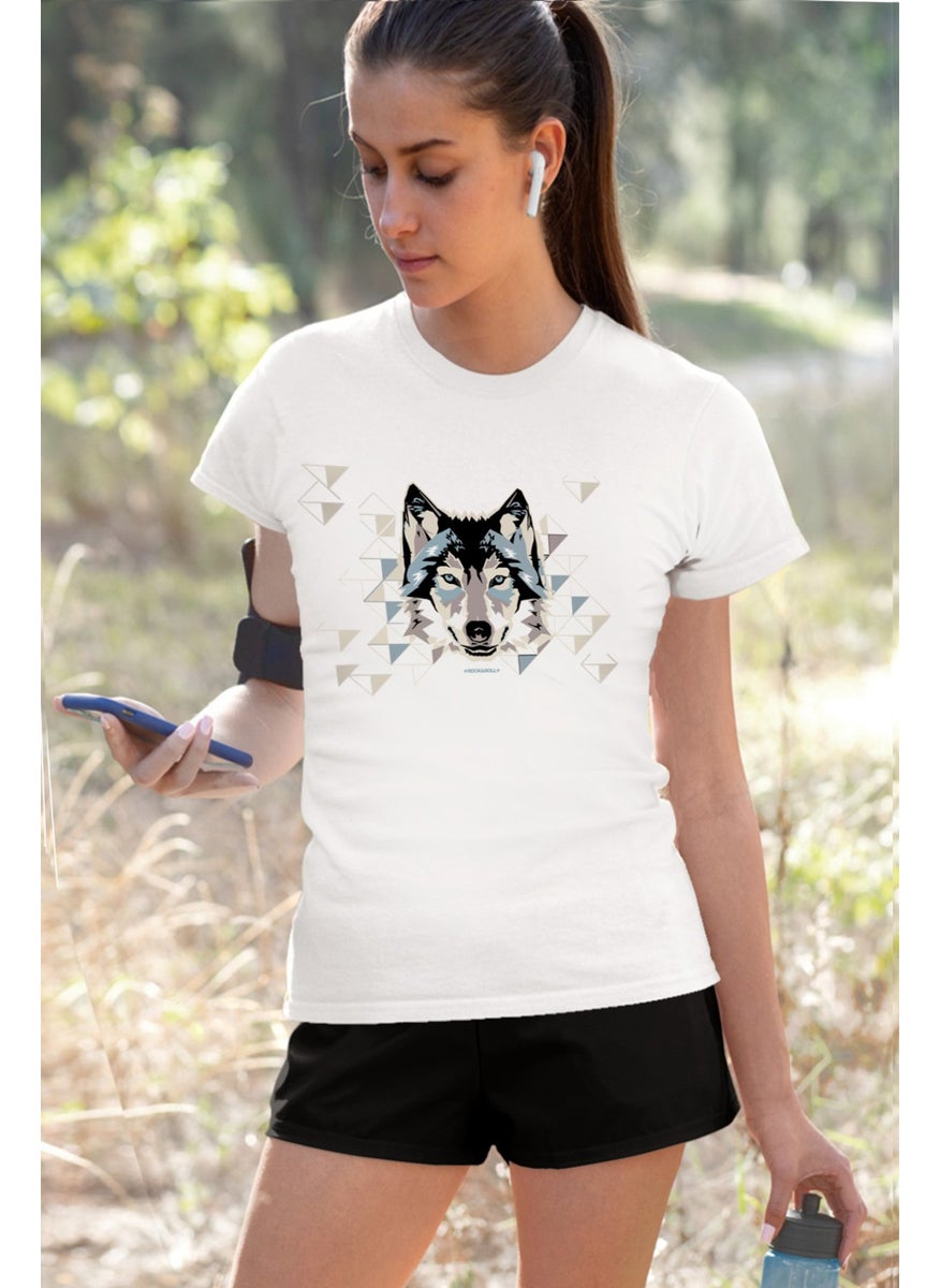 Geometric Wolf White Short Sleeve Women's Shorts Set - pzsku/Z370F55E367ED57F87E0AZ/45/_/1731069458/bbf2f8e6-f173-458a-b879-9ec3d15ebafc