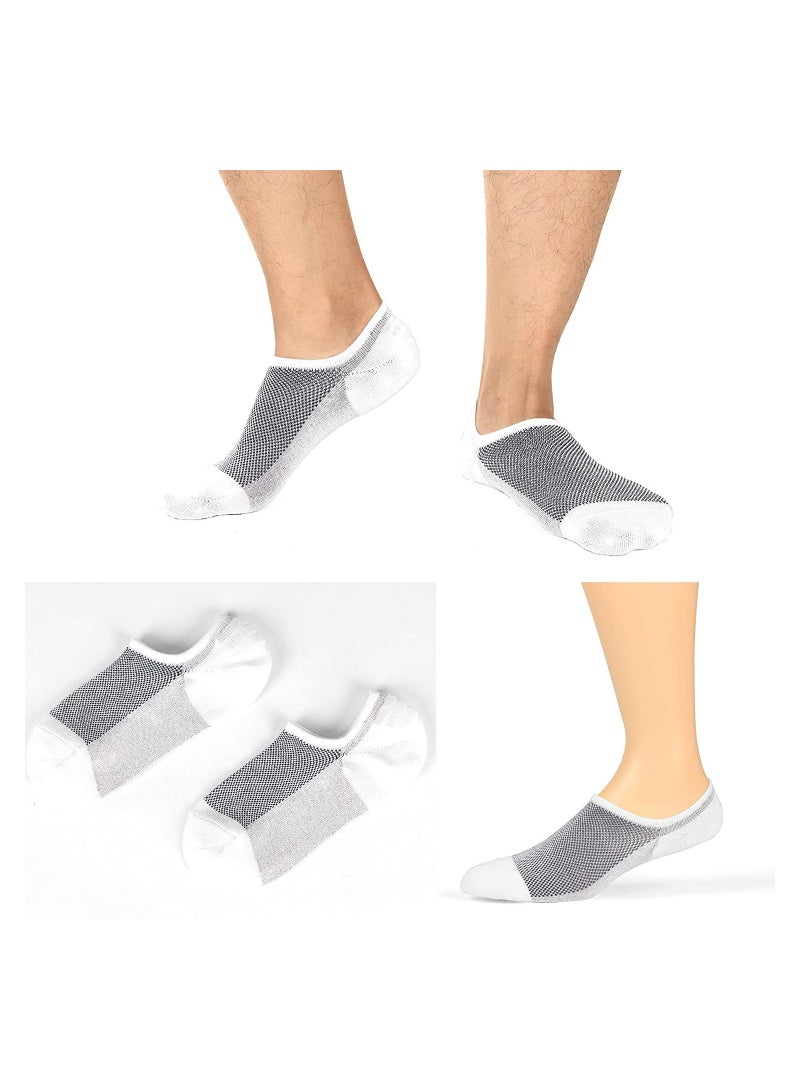 SYOSI 6 Pairs Mens Ankle Athletic Socks Low Cut Breathable Running Comfort Sports Trainer Cotton Casual Non Slip No Show for Men and Women Invisible Crew Boat EUR43-48 - Image 5