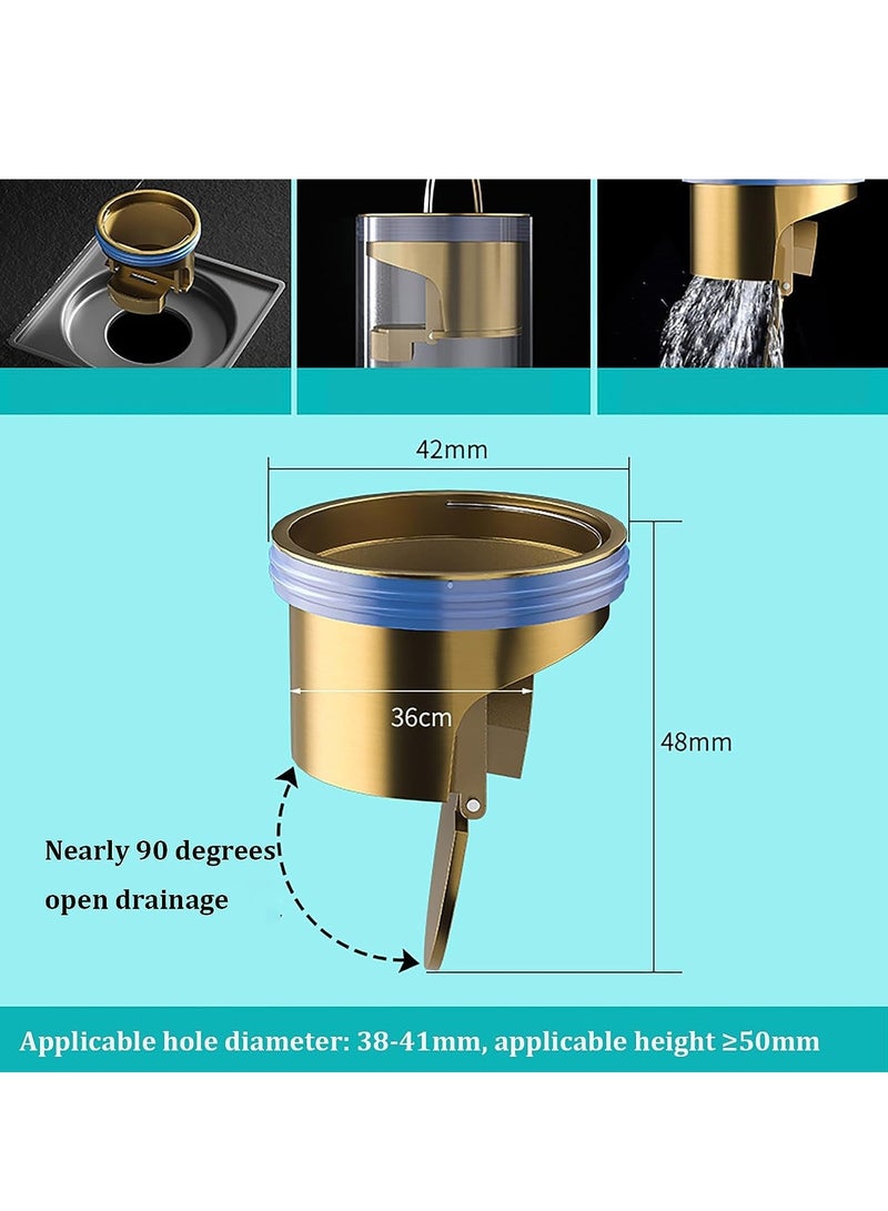 KASTWAVE Shower Drain Floor Drain Backflow Preventer Magnetic Levitation One-Way Drain Valve Fast Drainage Deodorant Design Insert Drain Plug - Image 2