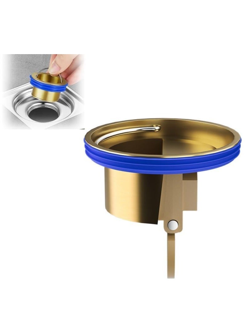 KASTWAVE Shower Drain Floor Drain Backflow Preventer Magnetic Levitation One-Way Drain Valve Fast Drainage Deodorant Design Insert Drain Plug - Image 1