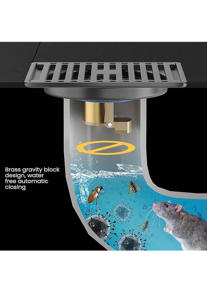 KASTWAVE Shower Drain Floor Drain Backflow Preventer Magnetic Levitation One-Way Drain Valve Fast Drainage Deodorant Design Insert Drain Plug - Image 5