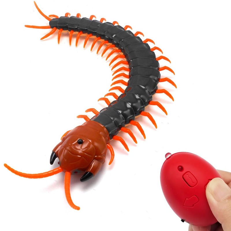 Tipmant Realistic Large Size RC Centipede Scolopendra Animal Toy Infrared Remote Control Vehicle Car Scary Prank Kids Birthday Gifts Dark Green - Image 3