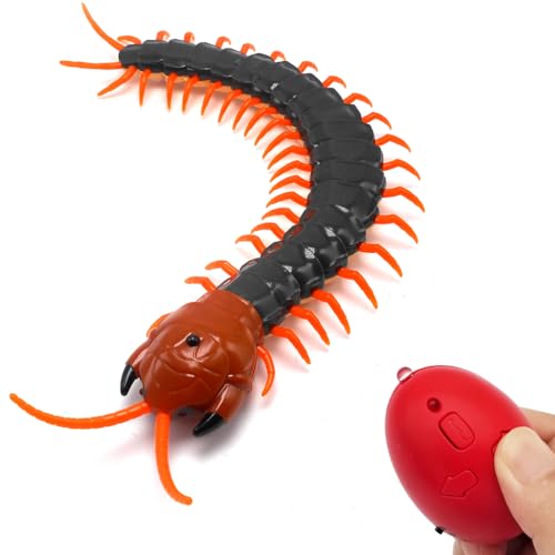Tipmant Realistic Large Size RC Centipede Scolopendra Animal Toy Infrared Remote Control Vehicle Car Scary Prank Kids Birthday Gifts Dark Green - Image 1