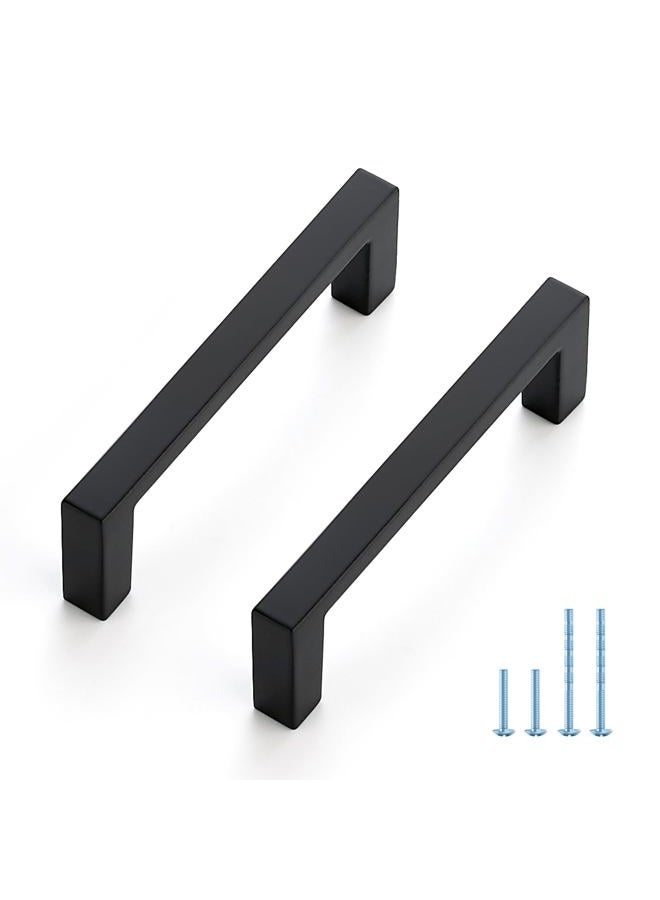 30 Pack Cabinet Pulls – Slim Square Bar, 3 Inch Hole Center, Matte Black Solid Build | Modern Look | Easy Install | fits Kitchen Drawer & Dresser
