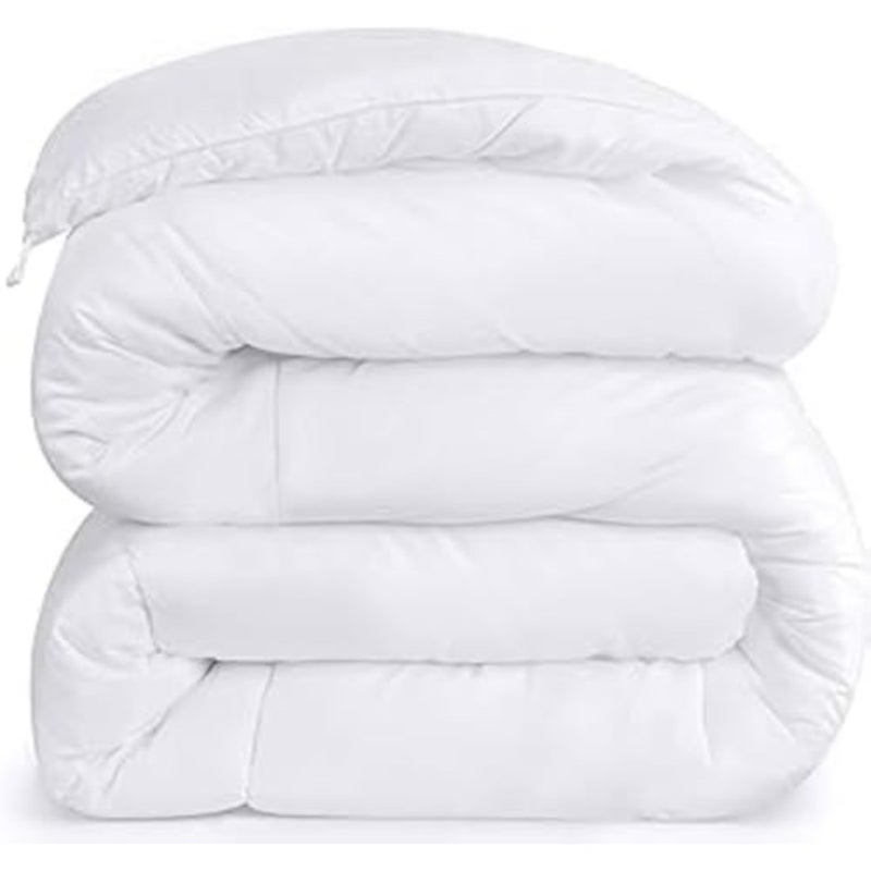 Premium Quality Microfiber Bedding Duvet insert - Lightweight, Breathable, Comfortable Sleep Quilted Ideal for All Season Soft Comforter Duvets Size 240x260 cm Whitebaihuo - Image 1