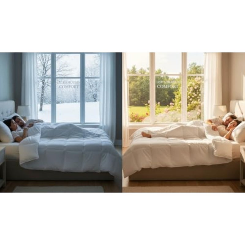 Premium Quality Microfiber Bedding Duvet insert - Lightweight, Breathable, Comfortable Sleep Quilted Ideal for All Season Soft Comforter Duvets Size 240x260 cm Whitebaihuo - Image 3