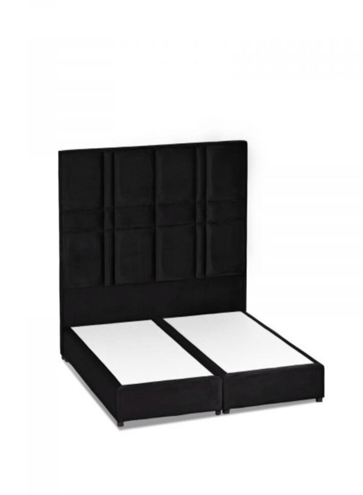 House One Narjis | Velvet Bed Frame - Black  - Image 2