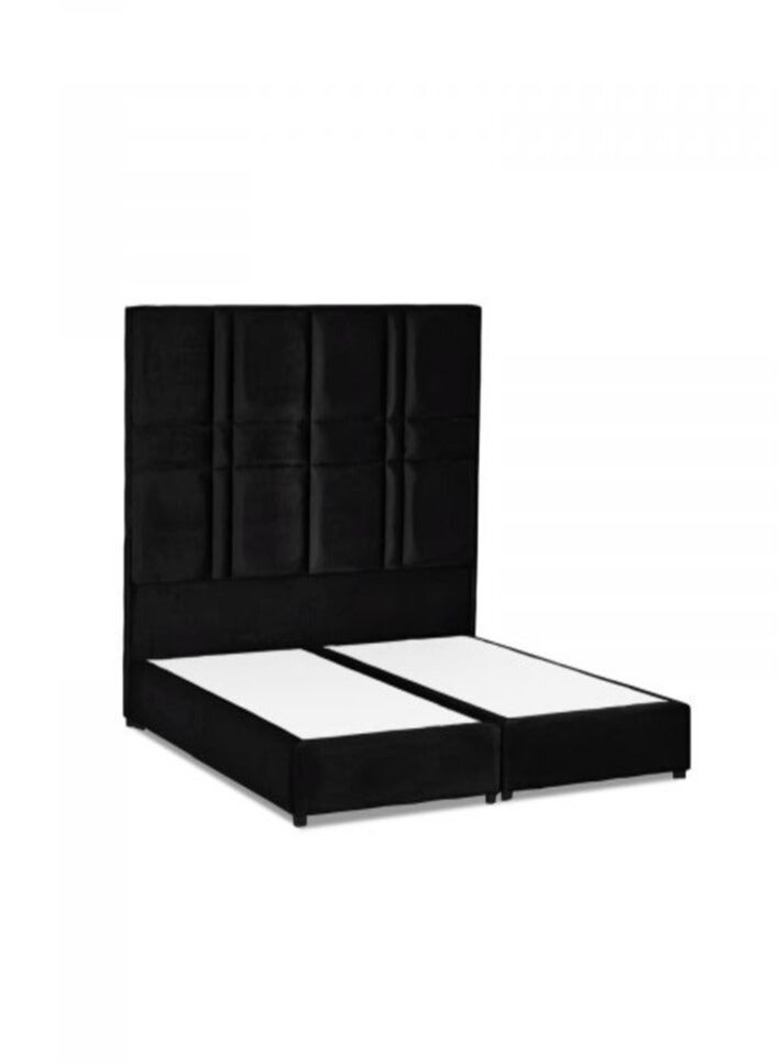 House One Narjis | Velvet Bed Frame - Black  - Image 1