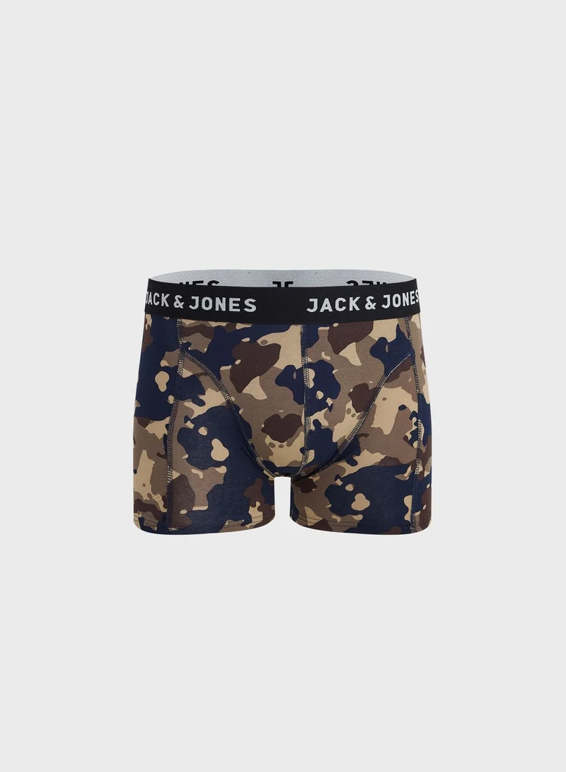 JACK & JONES 3 Pack Logo Band Trunks
