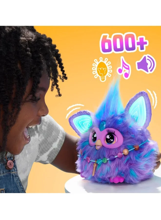 Furby Furblets Purple, 15 Fashion Accessories, Interactive Plush Toys for 6 Year Old Girls & Boys & Up, Voice Activated Animatronic
