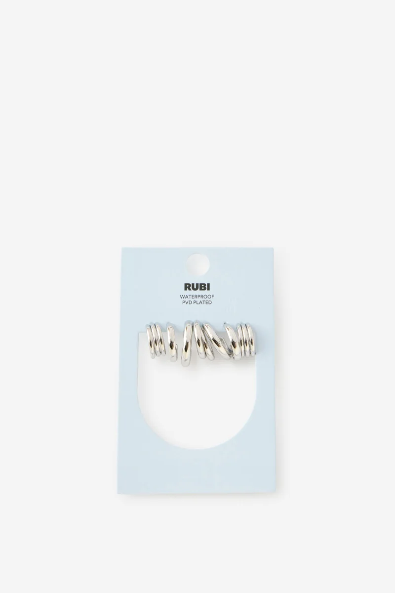 Rubi  Waterproof 3Pk Mid Earring for Women | Best Price UAE