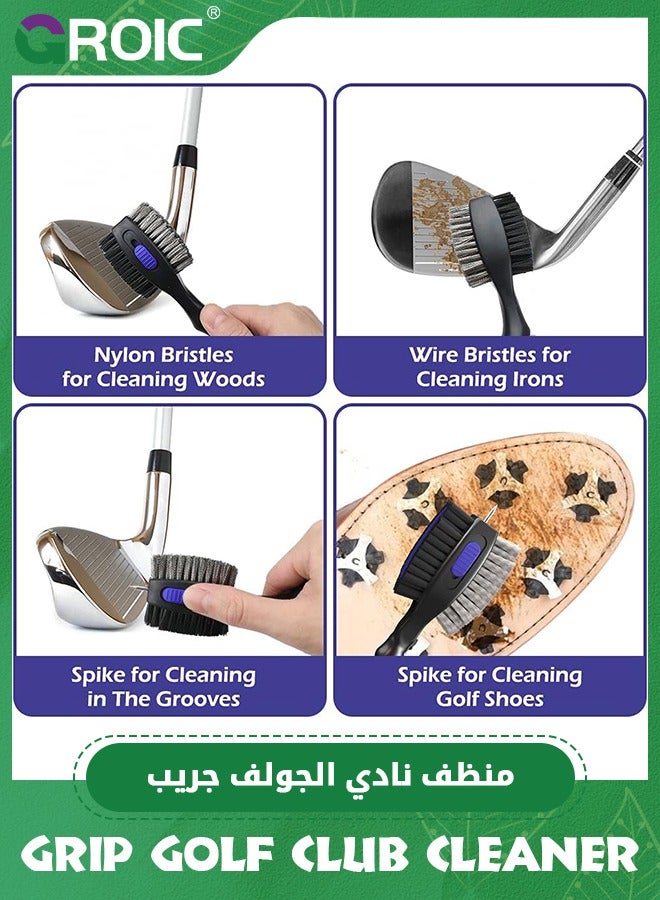 GROIC Golf Club Brushes and Groove Cleaner with Magnetic Keychain Oversized Golf Brush Head and Retractable Spike Super Non-Slip Handle Comfortable Grip Golf Club Cleaner - Image 4