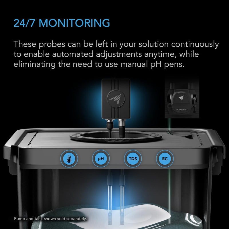 AC Infinity Hydro Sensor, Environmental Sensor for Controller AI+, Manage pH, EC, TDS and Water Temp for Grow Tents, Unlock Automations for Equipment Programming in Hydroponics, Aquariums, and Pools - Image 3