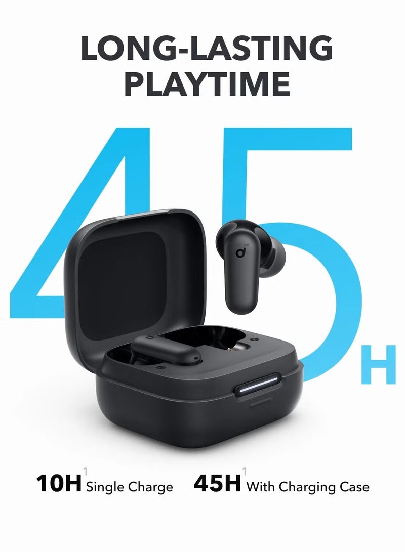 R50i NC by Anker Noise Cancelling Earbuds, Strong and Smart Noise Cancelling, Powerful Bass, 45H Playtime, 2-in-1 Case and Phone Stand, IP54, Wireless Earbuds, Bluetooth 5.4, App Control Black - Image 3